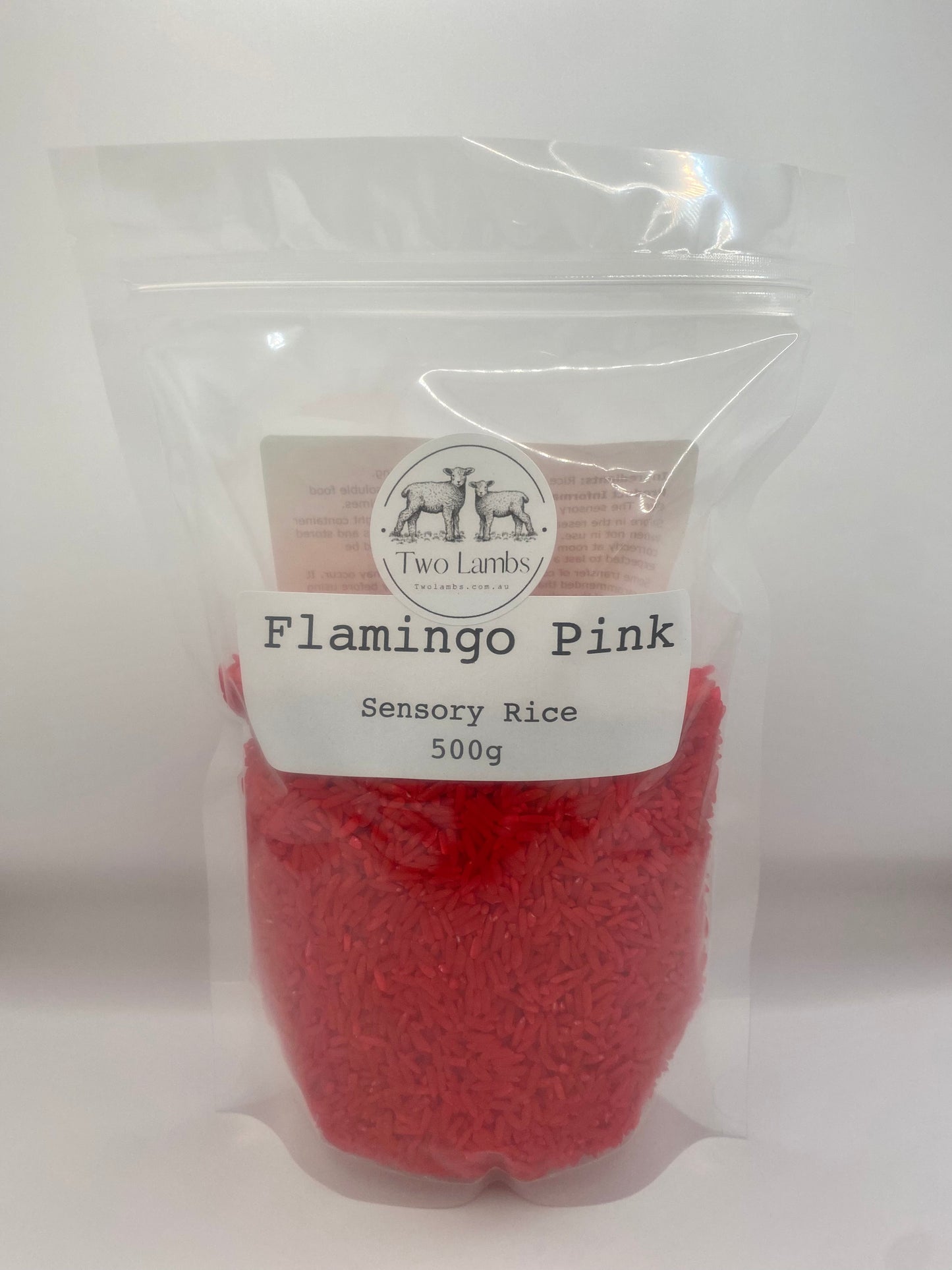 Flamingo Pink Sensory Rice 500g